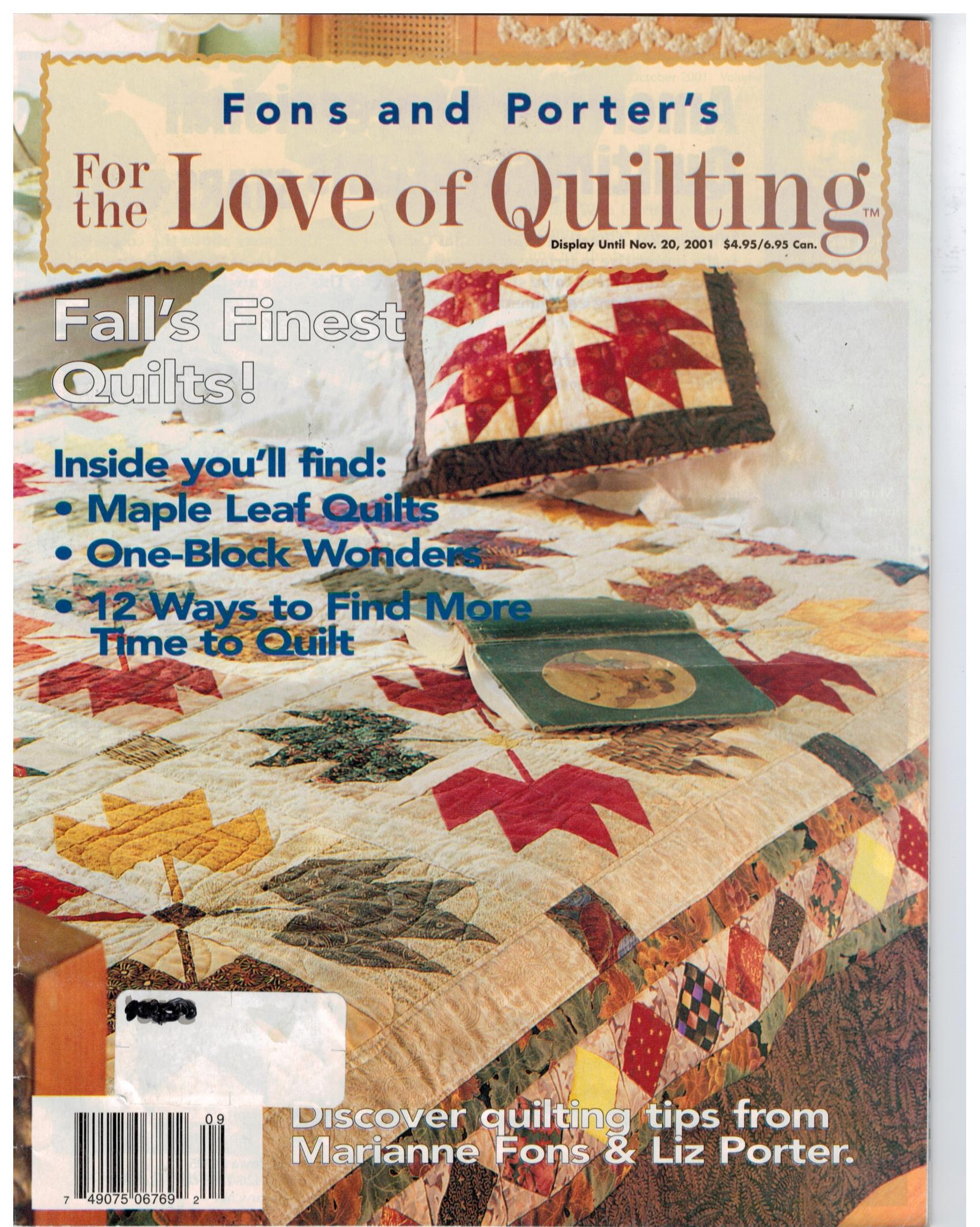 fons-and-porter-for-the-love-of-quilting-magazine-fall-2001-maple-leaf-sewing-pattern-heaven