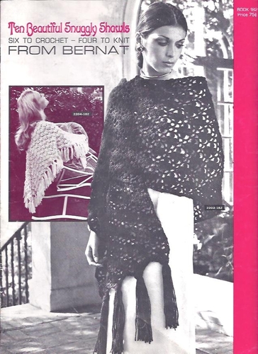 Bernat Pattern Book 182 Knitting And Crochet Shawls Knit