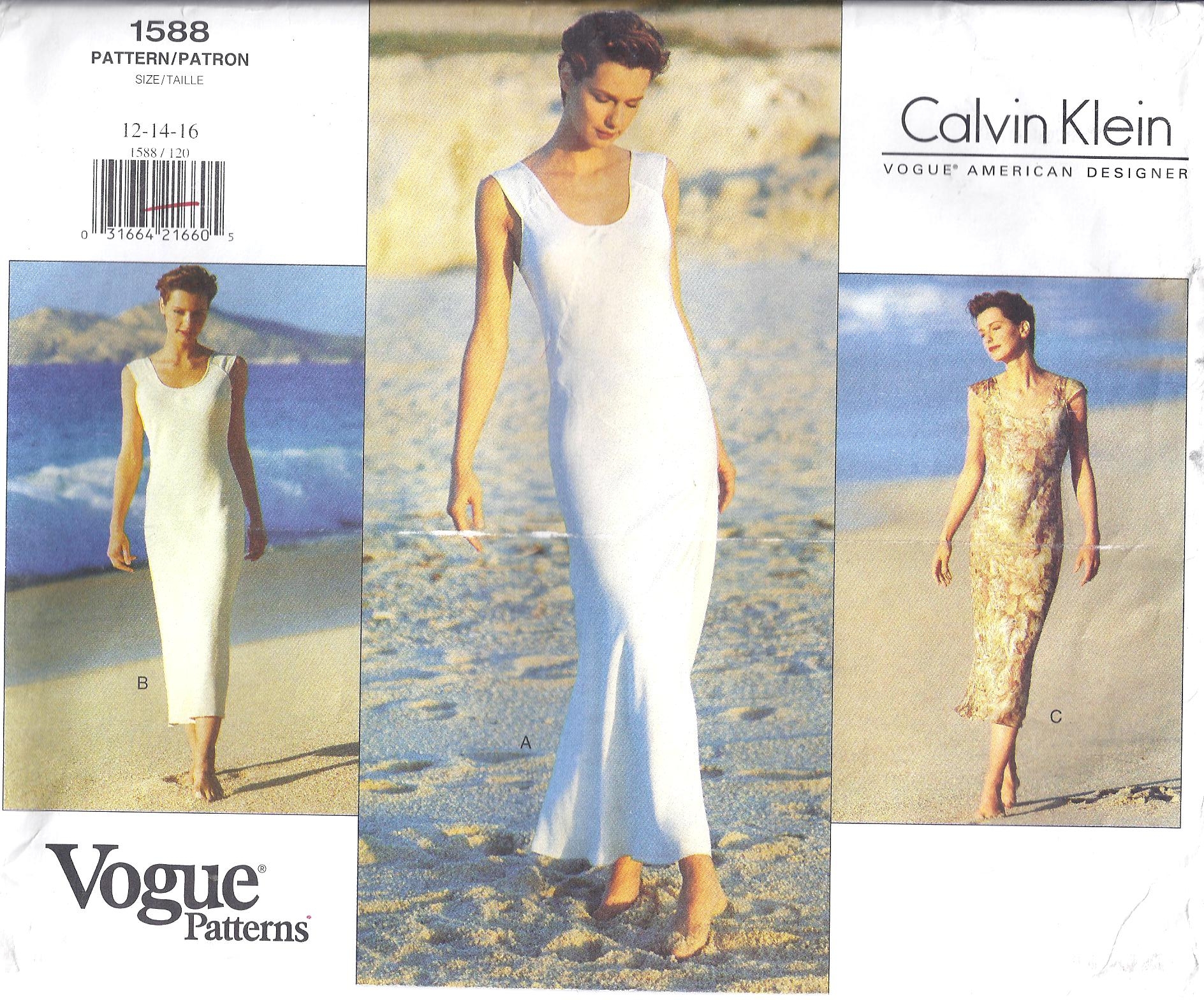 Vogue American Designer 1455 Calvin Klein Size 14