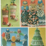 Cute folk dolls, stockings and tree