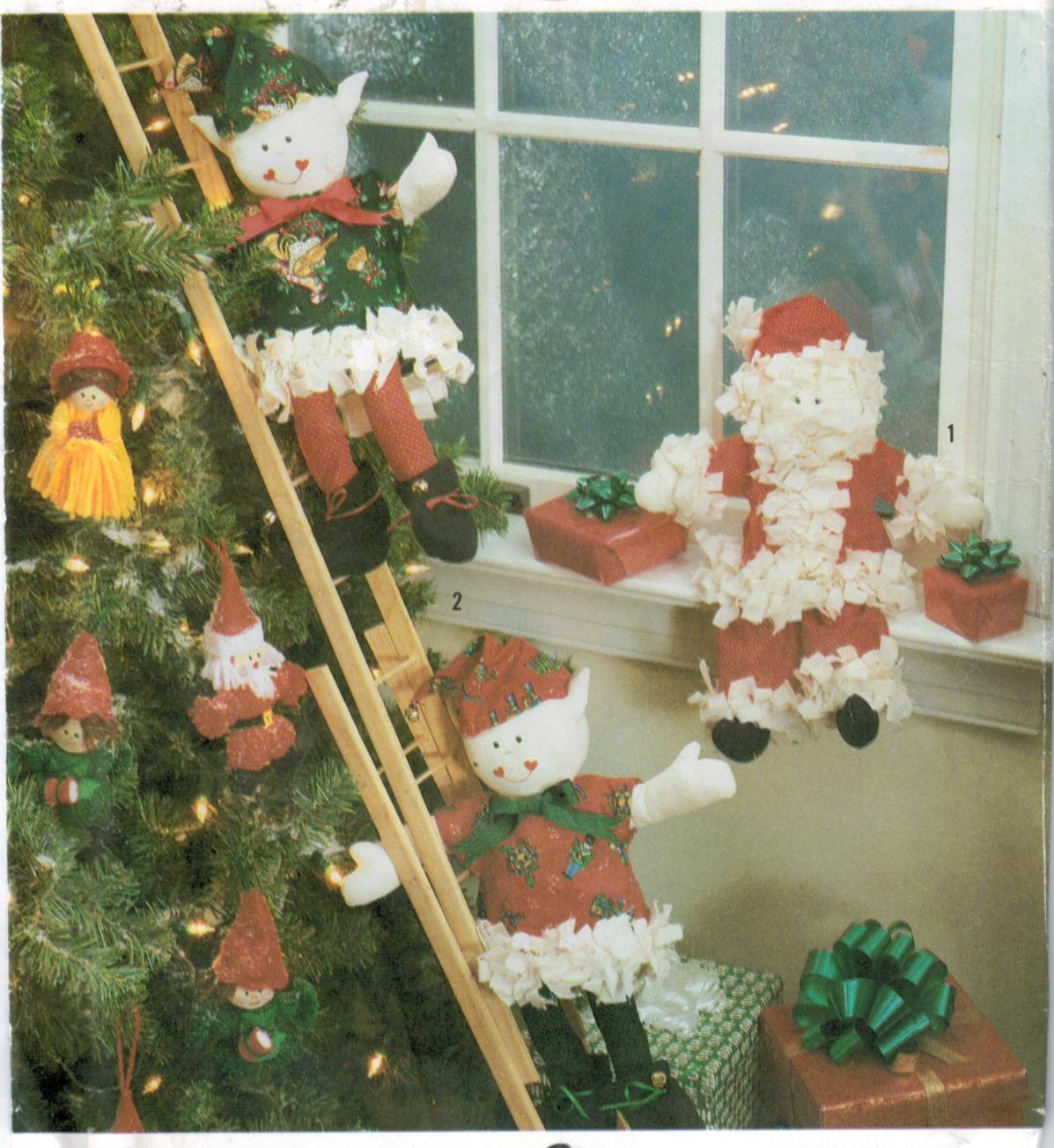 Simplicity Pattern 9797 Christmas Holiday Santa Elves Dolls Ornaments