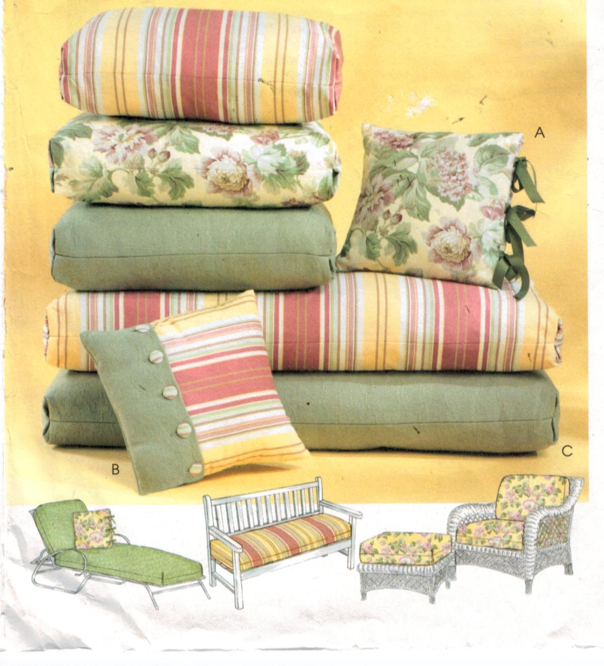 Mccalls Pattern 4124 Summertime Patio Cushions And Pillows