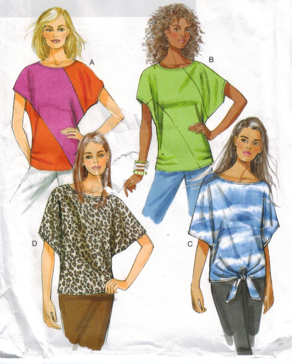 Butterick 6663 Sewing Pattern to MAKE Easy Semi-Fitted Tops 