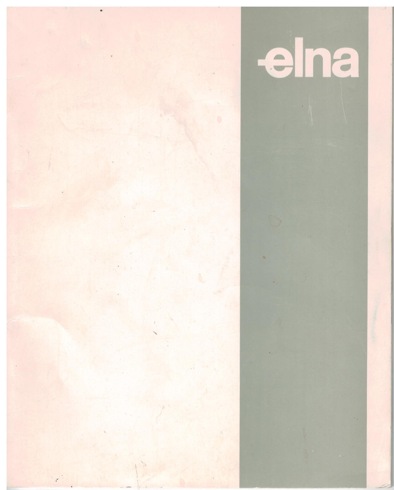 USER'S MANUAL/ Operating Instruction on CD in PDF TAN ELNA Supermatic Plana 