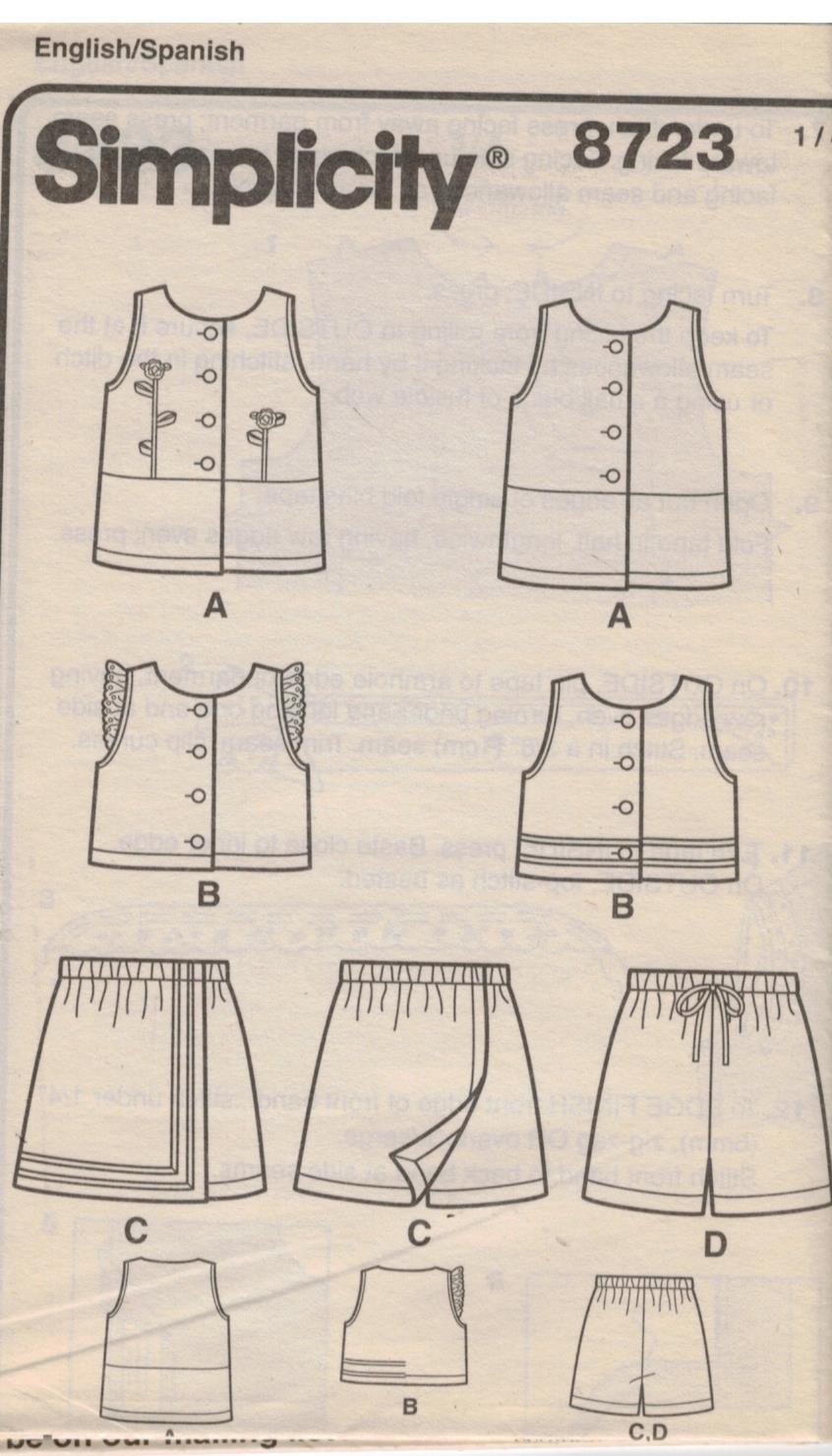 Simplicity Pattern 8723 Easy to Sew separates for little girls sizes 3 ...