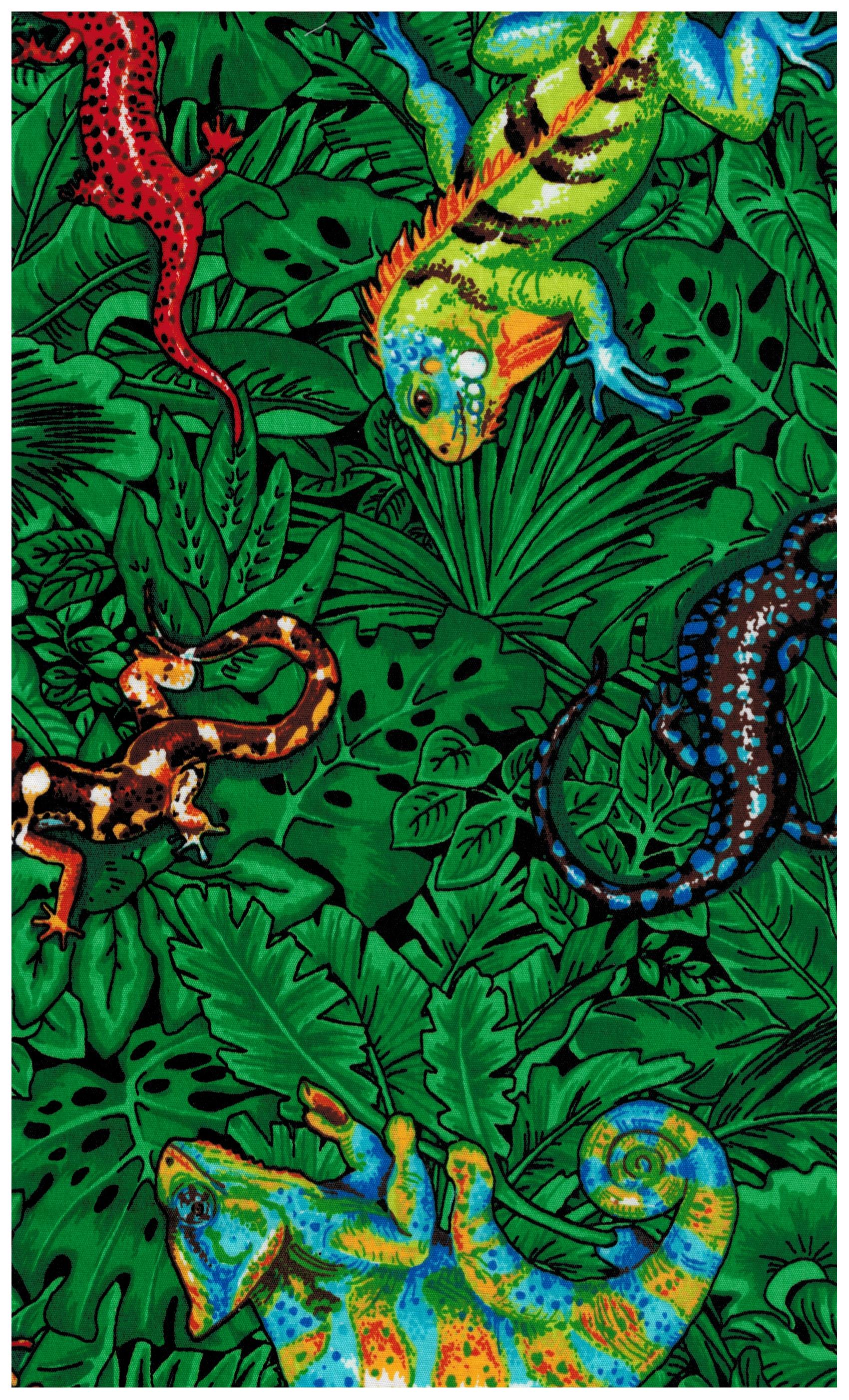 Cranston Fabric Collections Lizard Geko Skink Cotton Jungle Print Cranston Fabric Collections Lizard Geko Skink Cotton Jungle Print