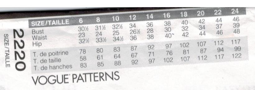 Vogue Pattern 2220 Five Easy Pieces Separates Reversible Hooded 
