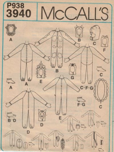 animal costume patterns