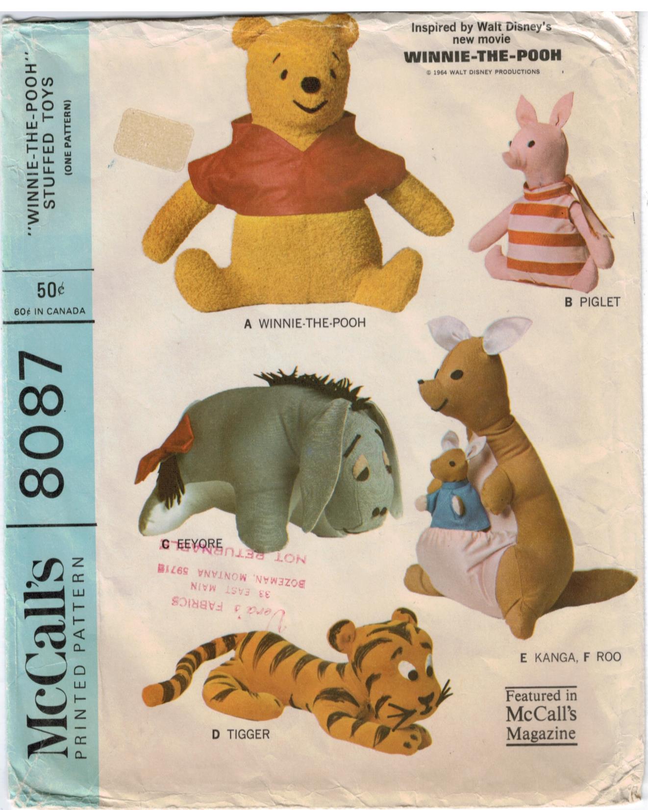the original winnie the pooh stuffed animals