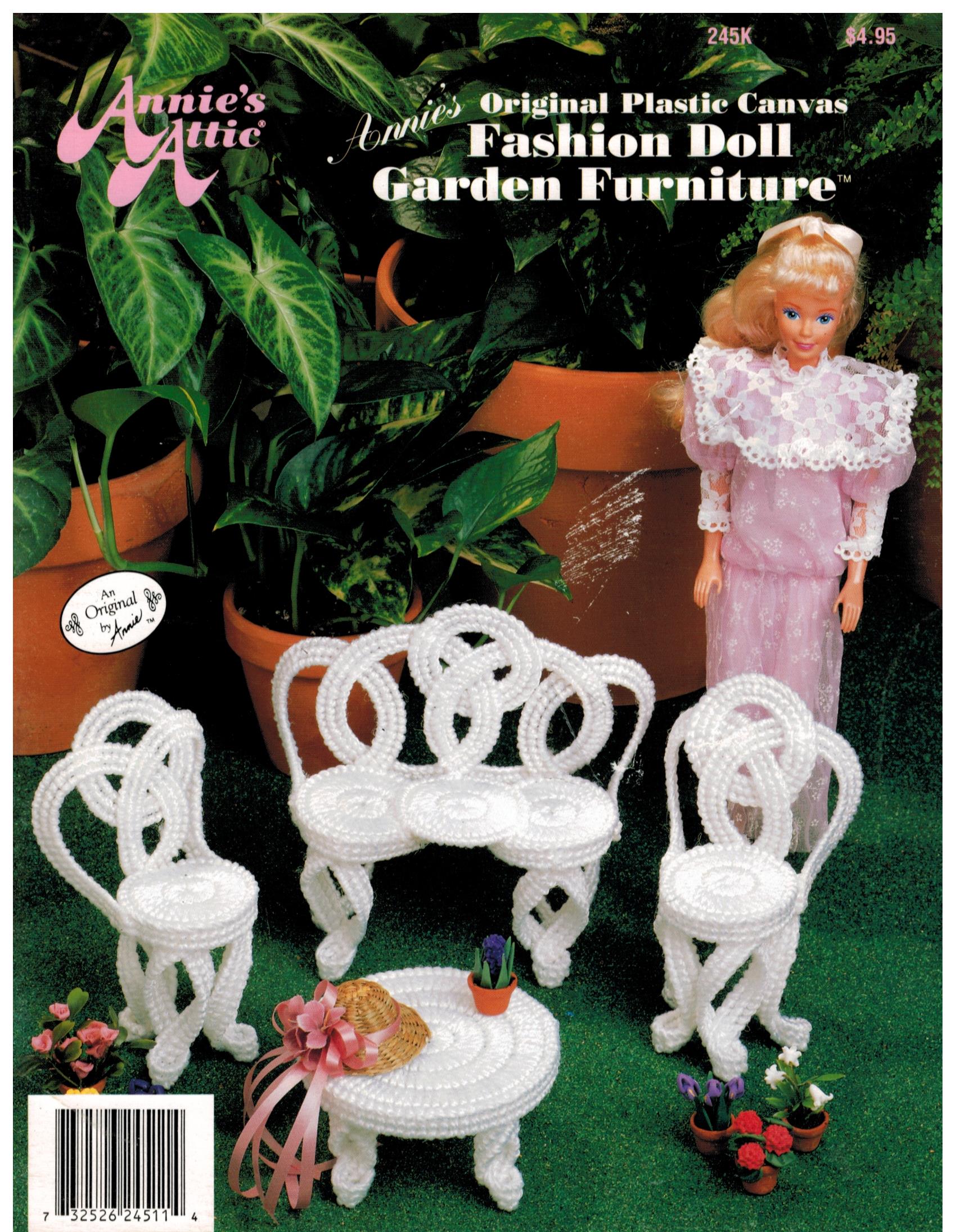 Annie's Attic 245K Original Plastic Canvas Fashion Doll Garden