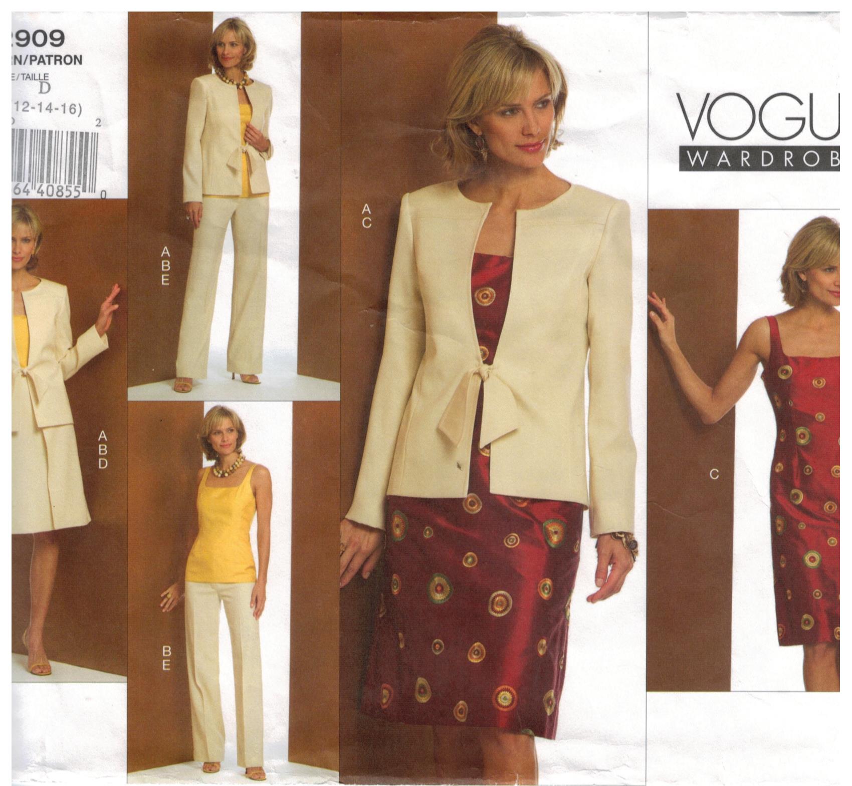 Jacket and Skirt Womens Misses Sewing Pattern Ultra EZ by Vogue 9086 ...