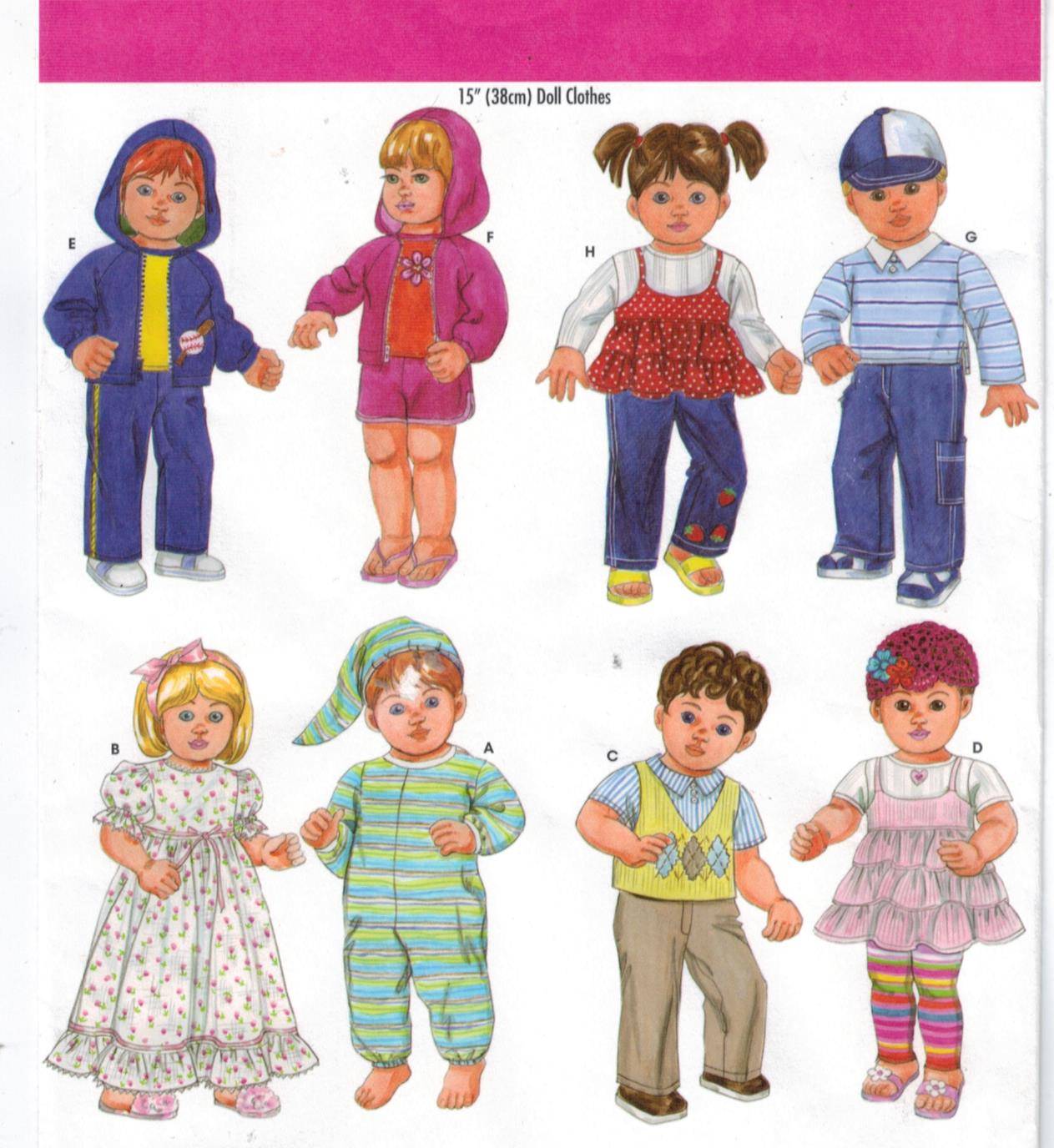 15 doll clothes