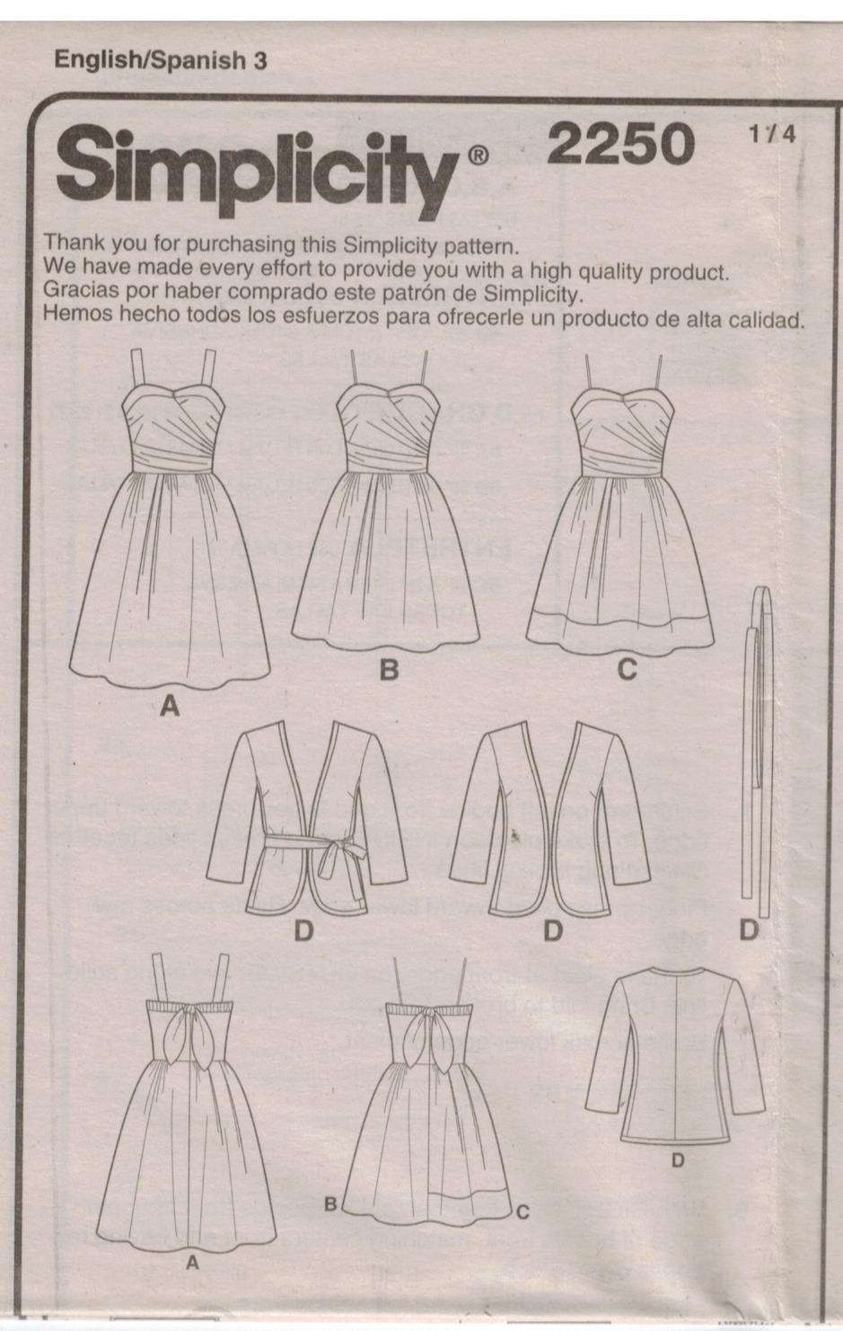 Simplicity Pattern 2250 Cynthia Rowley Designer Dresses In Two Lengths ...