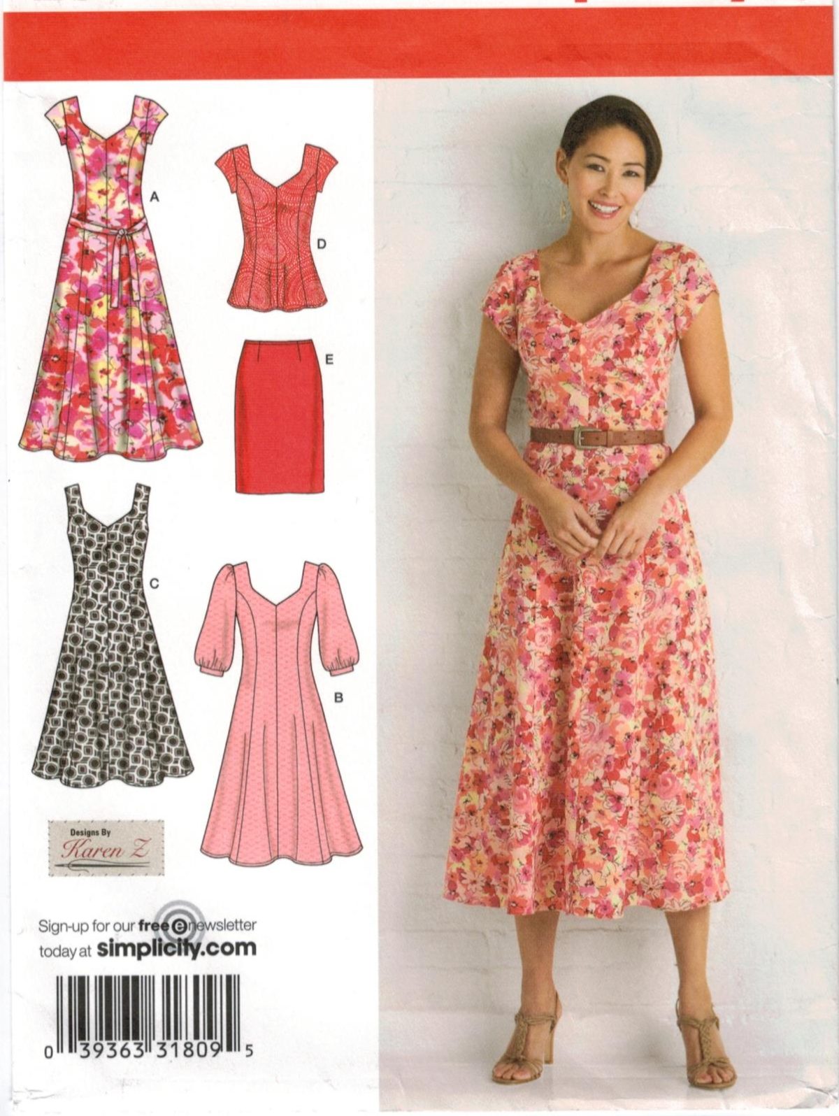 Simplicity Pattern 2917 Designs by Karen Z Dress in two lengths, tunic ...