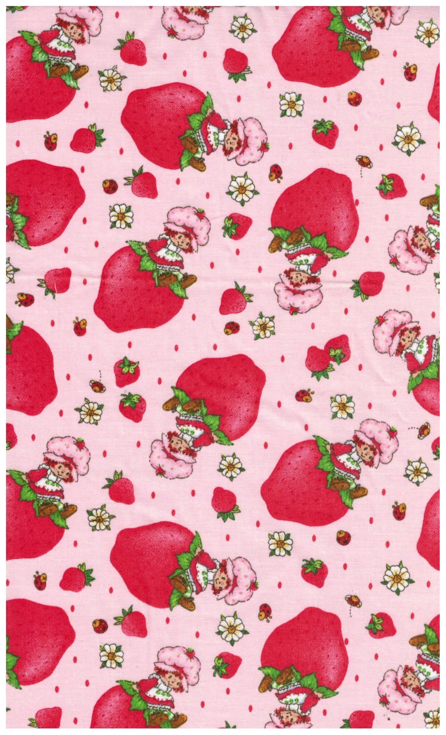 Fabrics by Spectrix Strawberry Shortcake allover cotton print fabric