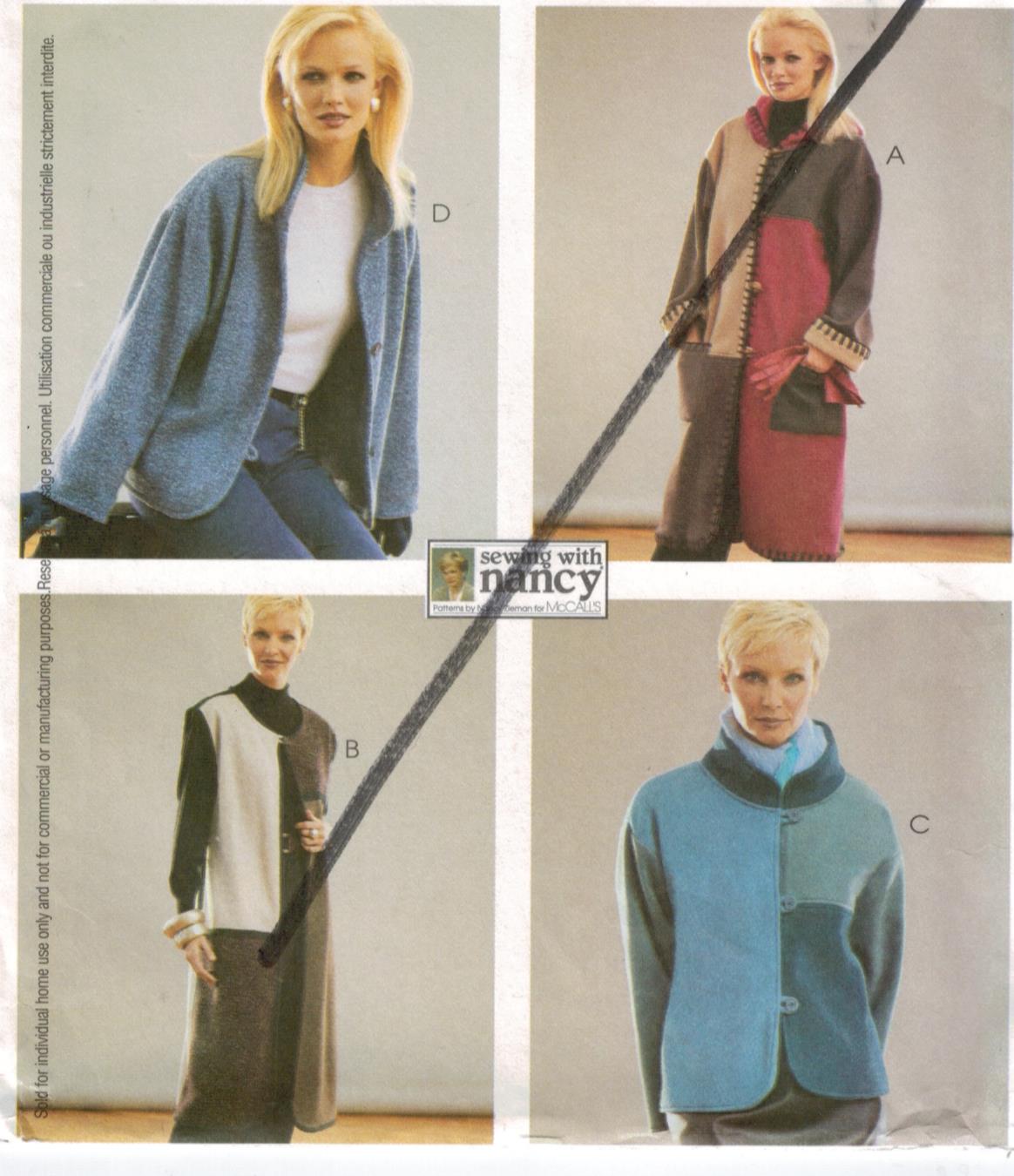 McCalls Pattern 3336 Sewing With Nancy Hooded Color Block Coat