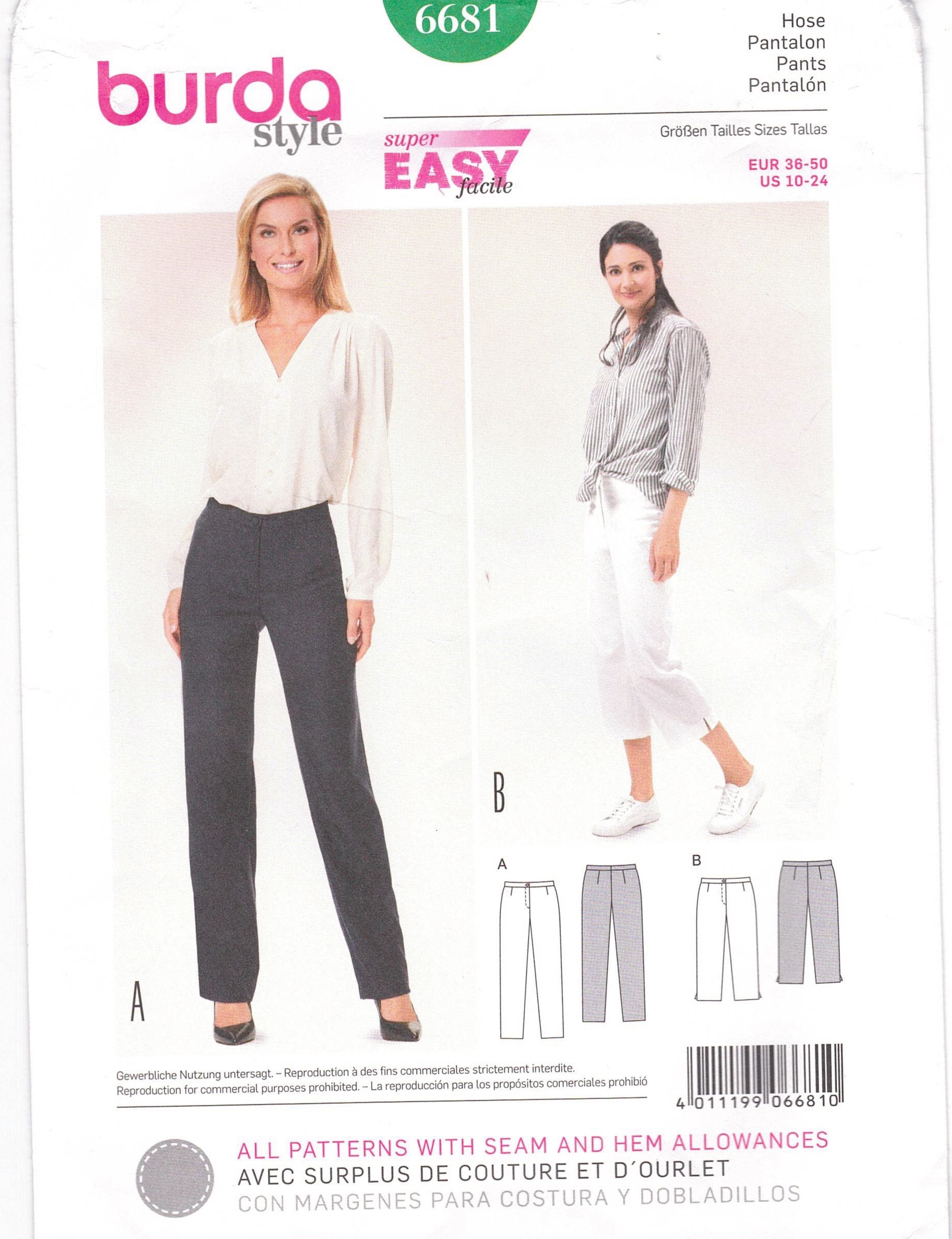 Burda Pattern 6681 Easy Long Pants and 