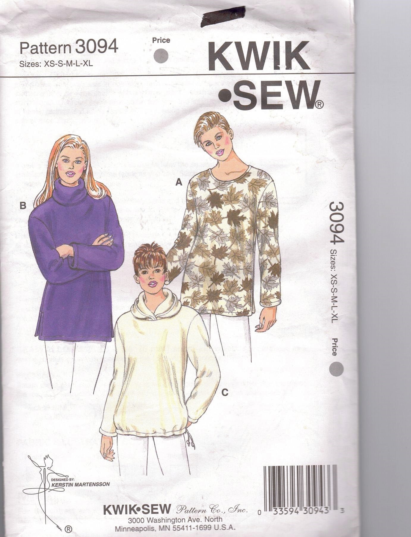Kwik Sew 2001, Vintage Sewing Patterns