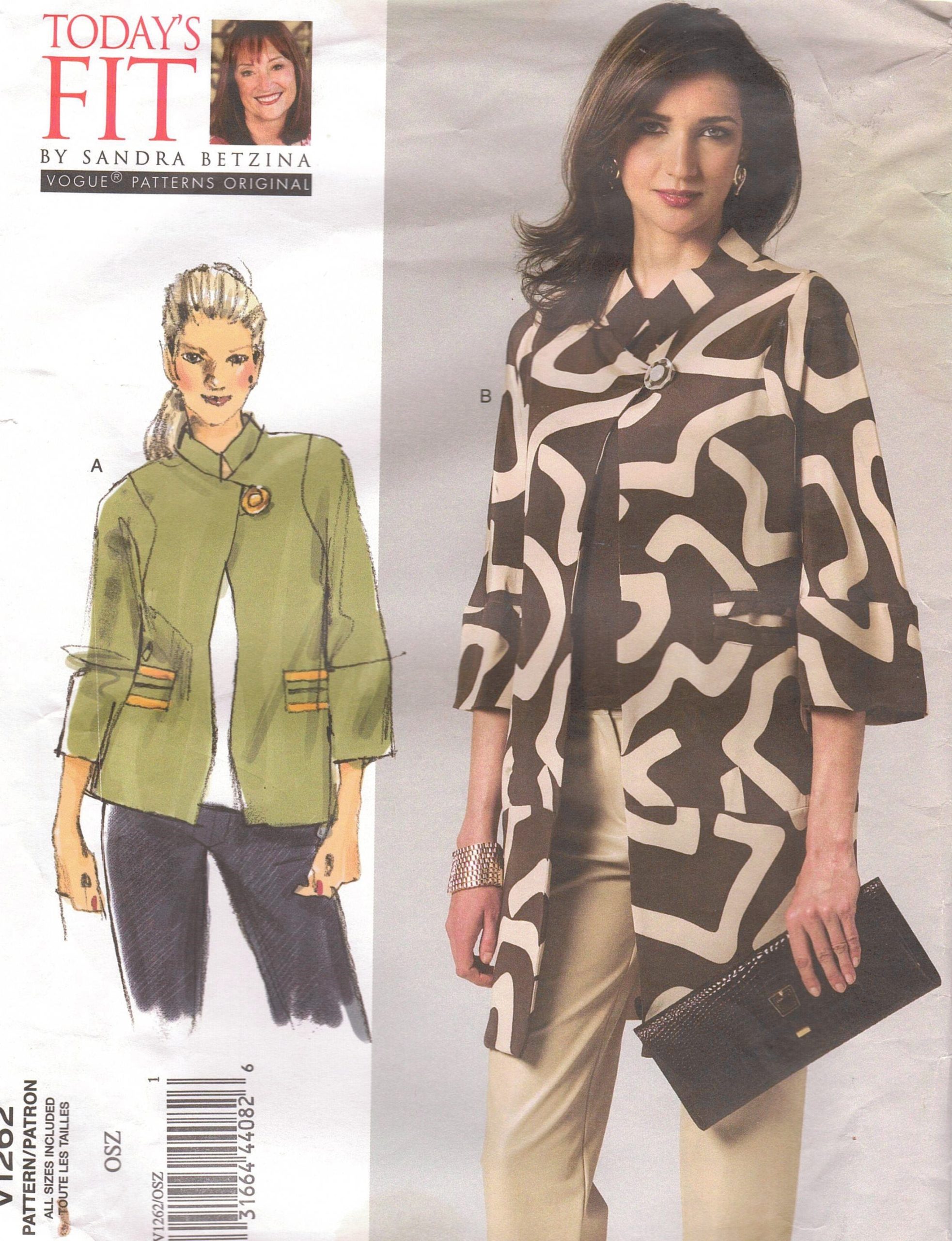 Vogue 7862 V7862 Sandra Betzina Crossbody Shoulder Bag in 2 Sizes Sewing Pattern 