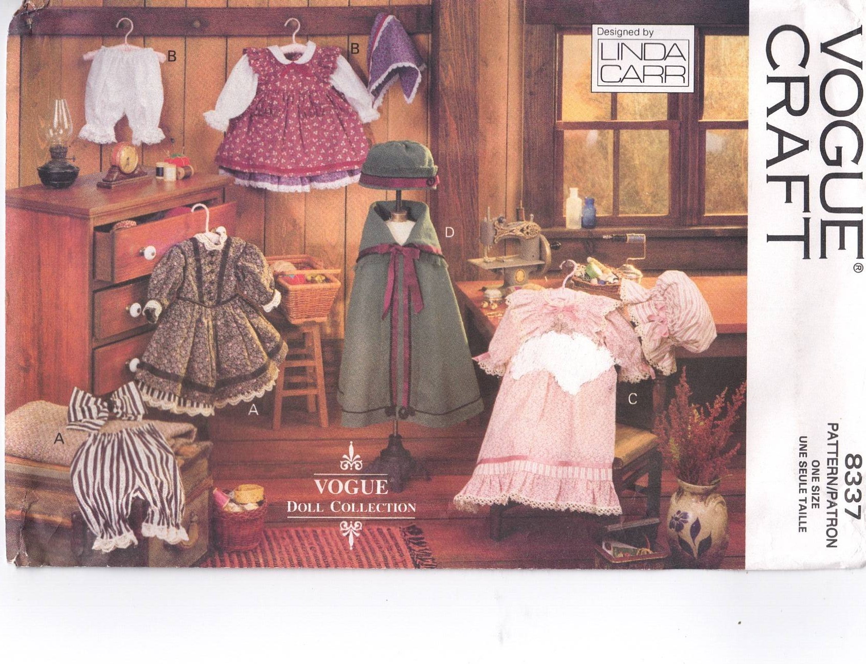 Vogue 7572. Stuffed Bears With Clothes Pattern. Linda Carr Papa