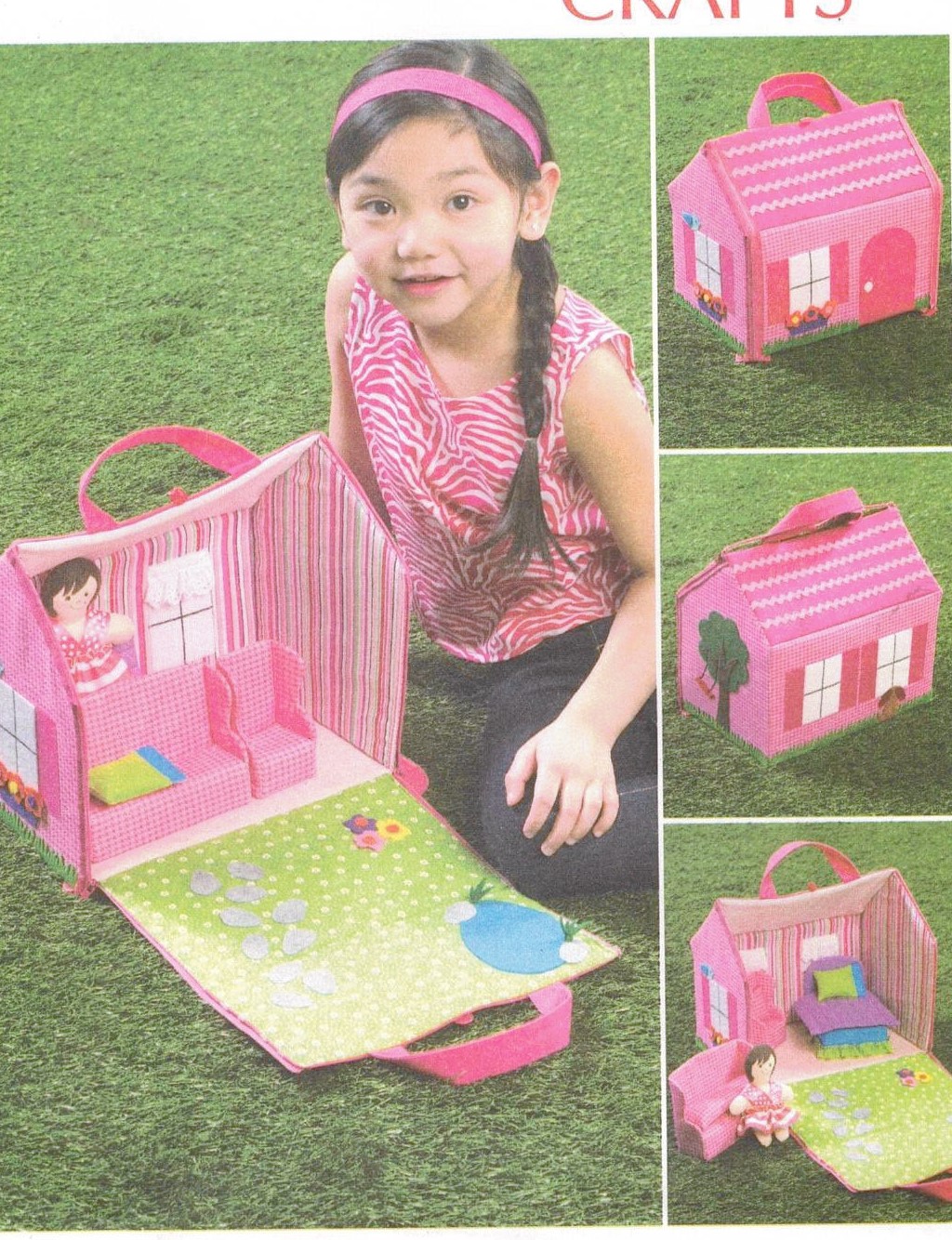 Mccall's Crafts M6766 Portable Fabric Doll House Furniture 