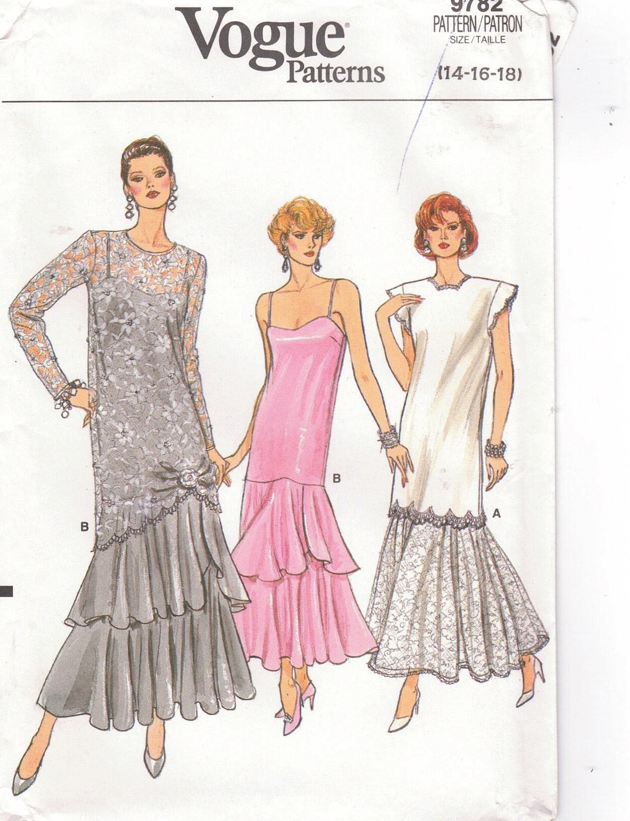 Vogue Patterns Very Easy VOGUE 9921 UNCUT Ladies dress sewing pattern Sizes 14-18 