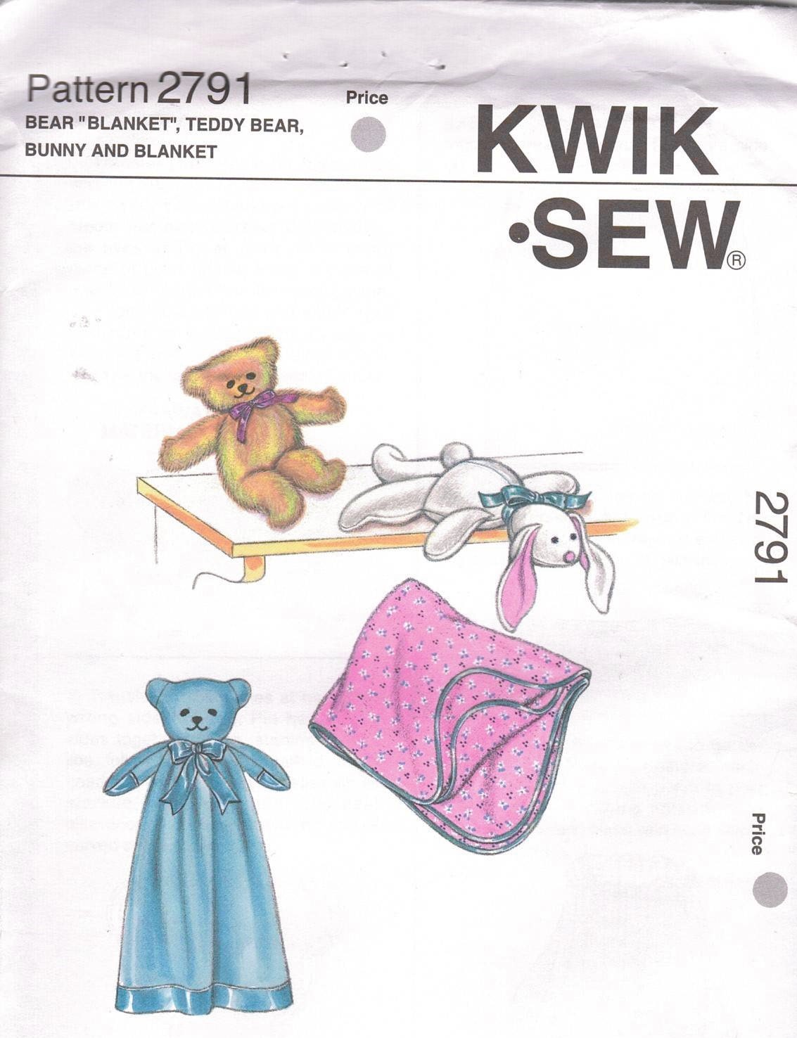 Kwik Sew Sewing Pattern 2791 Baby Bear Blanket : r/sewing