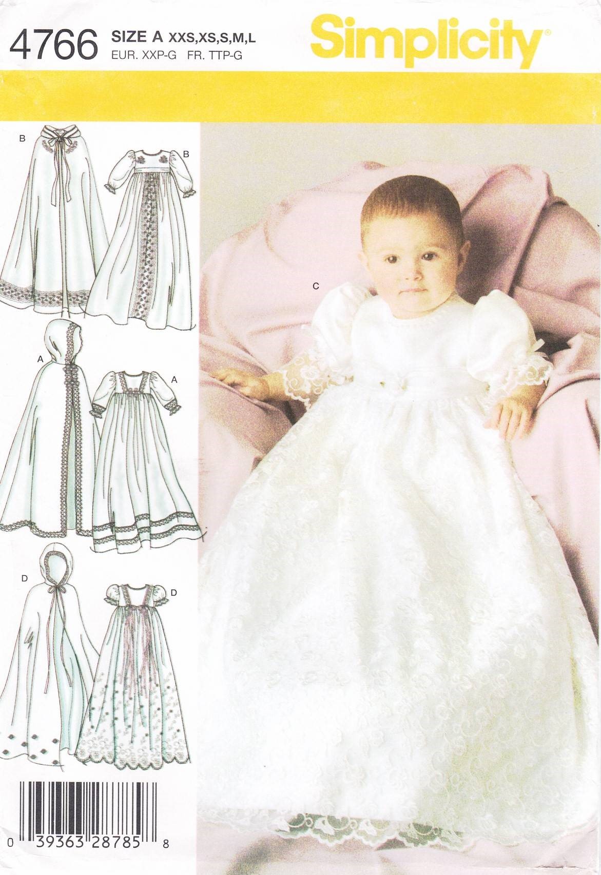 Sewing Patterns for Babies Christening Gown, Romper, Bonnets & Shoes  Simplicity 2457 Size XXS-XS-S-M up to 21 Lbs NEW Uncut F/F - Etsy